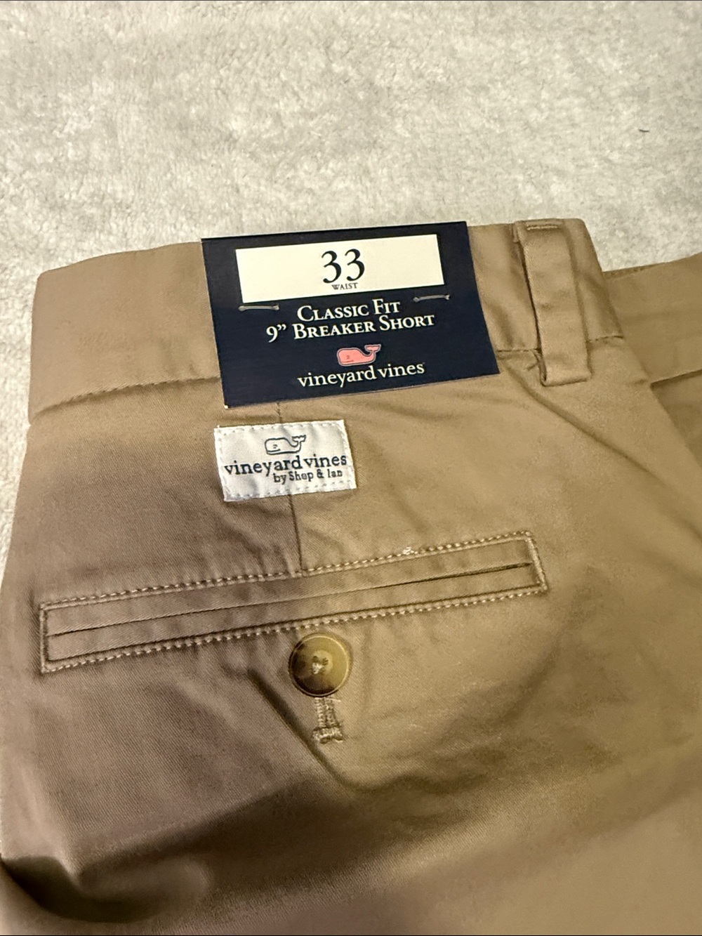 Vineyard Vines Men's Khaki Tan Shorts - Picture 3 of 4